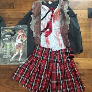 Zombie School Girl Halloween Costume - Adult Woman